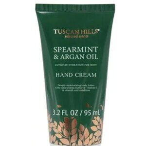 NEW Tuscan Hills Bath and Body Hand Lotion Cream Spearmint & Argan Oil Scent 3.2